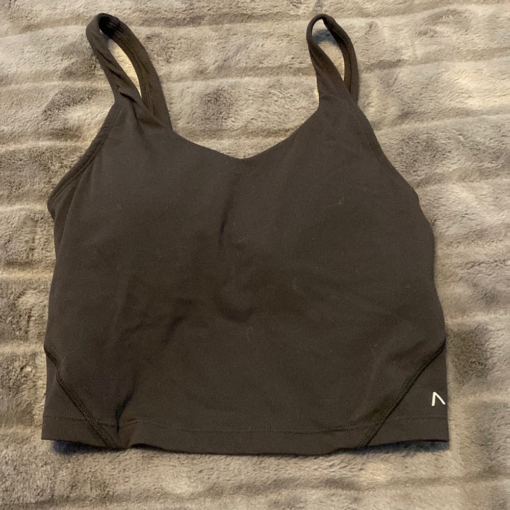 ACTA cropped black tank size small